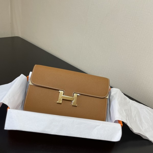 「#4307」 Hermès Gold Brown Gold Constance Crossbody Bag 20cm