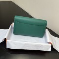 「#4309」Hermes Velvet Green Constance Gold Buckle Crossbody Bag 20cm
