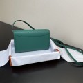 「#4309」Hermes Velvet Green Constance Gold Buckle Crossbody Bag 20cm