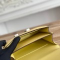 「#4311」 Hermès Chicken Yellow Constance Silver Buckle Stewardess Bag 19cm
