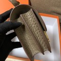 「#4323」 Hermès Constance Elephant Grey Crocodile Pattern Gold Buckle Bag 19cm
