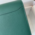 「#4040」Hermes pig nose bag Roulis peacock green gold buckle 19cm