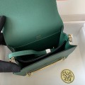 「#4040」Hermes pig nose bag Roulis peacock green gold buckle 19cm