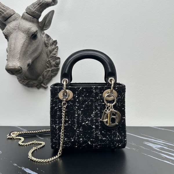 「#2185」 dior M0505 black gold 17 x 15 x 7 cm