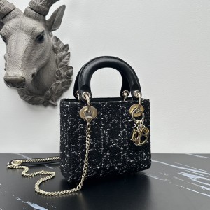 「#2185」 dior M0505 black gold 17 x 15 x 7 cm