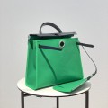「#4330」 Hermès Bamboo Green Colorblock Herbag 31CM