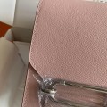 「#4040」Hermes Pig Nose Bag Roulis Girlish Pink Silver Buckle 19cm 「#4040」Hermes Pig Nose Bag Roulis Girlish Pink Silver Buckle 19cm