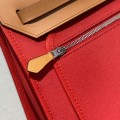 「#4333」 Hermès Red Colorblock Herbag 31CM