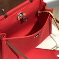 「#4333」 Hermès Red Colorblock Herbag 31CM