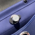 「#4334」 Hermès dark blue colorblock Herbag 31CM