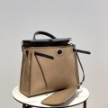 「#4339」 Hermès Elephant Grey Colorblock Herbag 31CM