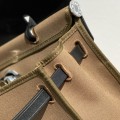 「#4339」 Hermès Elephant Grey Colorblock Herbag 31CM