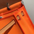 「#4340」 Hermès Vibrant Orange Colorblock Herbag 31CM