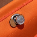 「#4340」 Hermès Vibrant Orange Colorblock Herbag 31CM