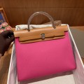 「#4341」 Hermès Magnolia Pink Colorblock Herbag 31CM