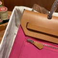 「#4341」 Hermès Magnolia Pink Colorblock Herbag 31CM