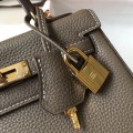 「#4002」 Hermes Elephant Gray Mini Kelly 20cm