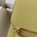 「#4044」Hermes Pig Nose Bag Roulis Lemon Gold Buckle 19cm